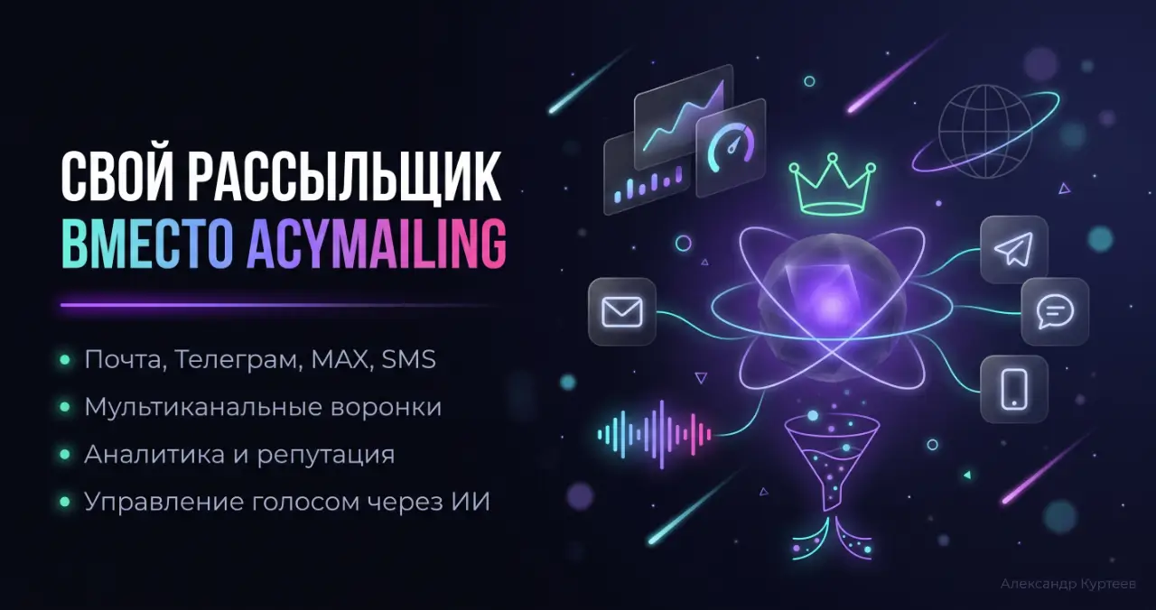 Рассылка, которой я управляю голосом с телефона. И почему я больше не держу её на Joomla