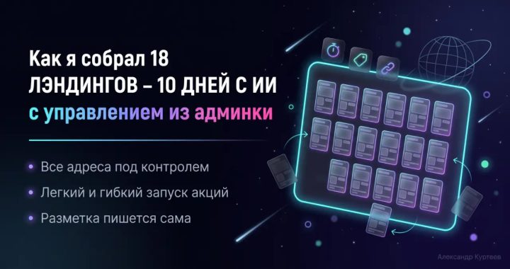 Система для лэндингов от ИИ: одна админка, быстрая правка, новая страница — за вечер